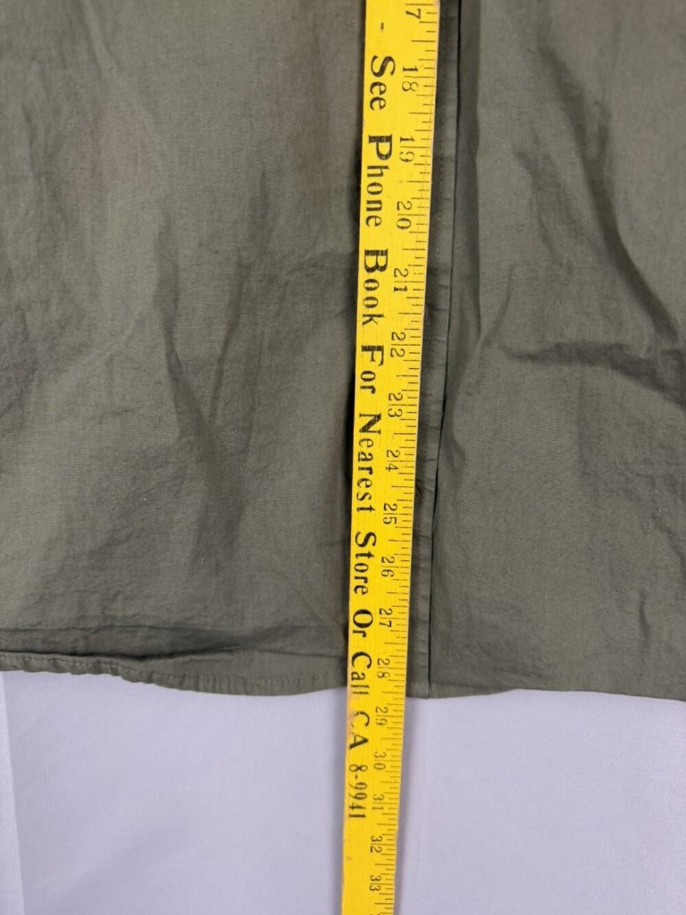 Grunt Style Button Down Shirt Mens Sz Med Garage Flag Patch Military Green New - Picture 8 of 9